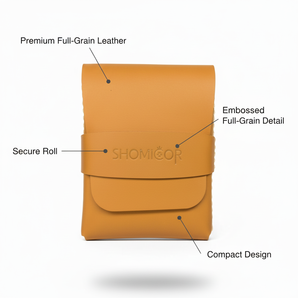 Premium Leather Pouch Product Showcase